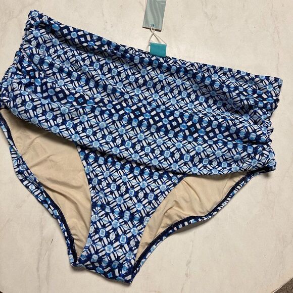 Coastal Blue Plus Size Bikini Bottoms 3X 24W-26W - Picture 1 of 7